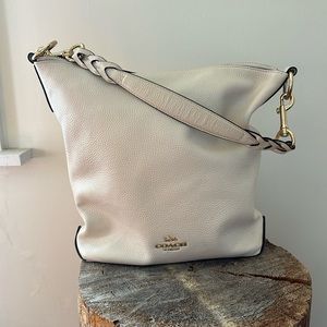 Beautiful Cream Coach Crossbody Handbag